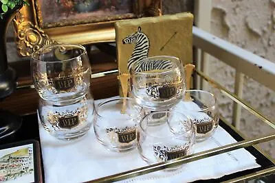 VIP Glasses Roly Poly Vintage Cocktail Glass Barware • $65