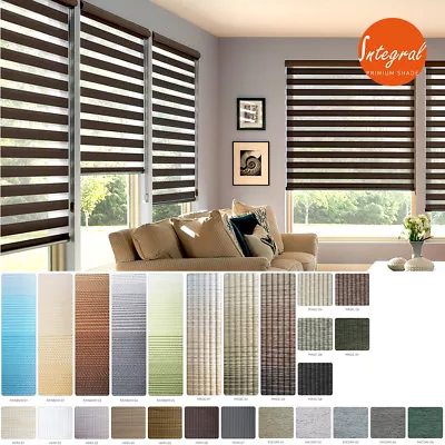 Window Blinds 100% Blackout  Sheer Shade Zebra Roller Anti UV Custom Made • $11