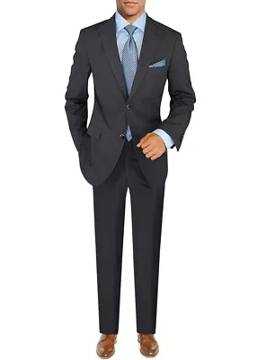 DTI BB Signature Italian Mens Two Button Suit Set 2 Piece Trim Fit Jacket Pant • $89.95