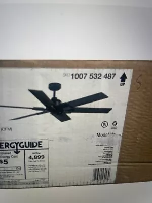 Home Decorators 60 In. Winderige Indoor Black Ceiling Fan With Remote New • $105