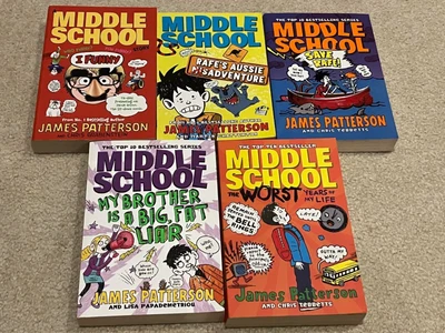 $22 • Buy 5 X Middle School Children's Books By James Patterson