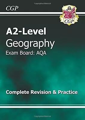 A2 Level Geography AQA Complete Revision & Practice CGP Books Good Condition • £2.90