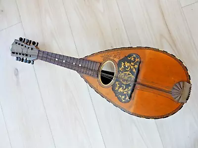 Circa 1900 Antique Oscar Schmidt Bowl Back 12-String Mandriola For Restoration • $89