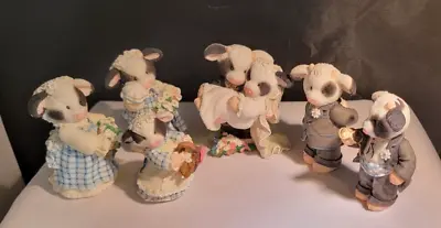 Vintage Enesco Mary Moo Moos Wedding Party Set I'll Never Love An Udder In Boxes • $65