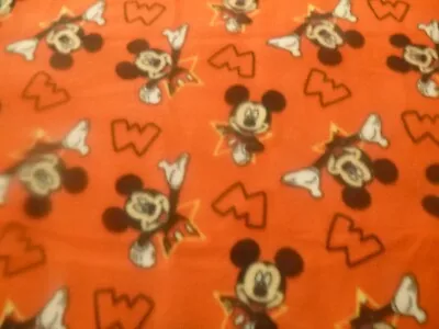 Fleece Fabric - Mickey Mouse On Red  (60  Wide X 67   Long)  • $15