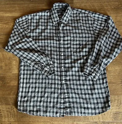 Polo Ralph Lauren Mens Flannel Shirt Size Large Black And White • $8.50