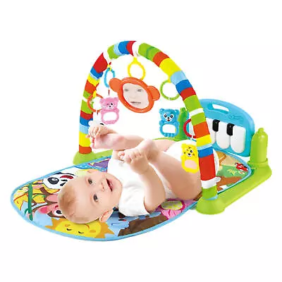 Fisher-Price Deluxe Kick & Play Piano Gym Pink Baby Activity Playmat With-Toy • £58.83