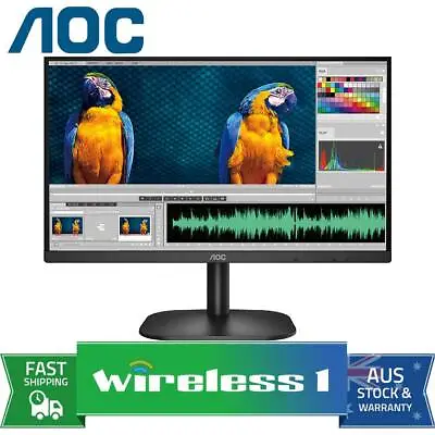 $209 • Buy AOC 27B2H 27inch 75Hz FHD Flicker-Free Frameless IPS Monitor