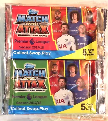 Topps 2017/18 Match Attax Premier League X25 Sealed Football Card Packs • £5.99