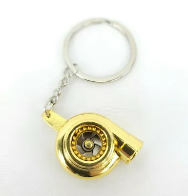 New JDM Boost Anodized Gold Metal Racing Turbo Charger Key Ring Keychain Fob • $10