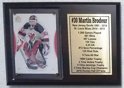 New Jersey Devils Martin Brodeur Hockey Card Plaque • $18.95