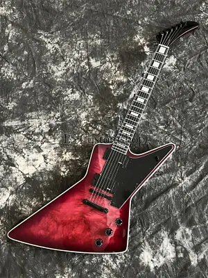 Custom Purple Special Shape Electric Guitar Burl Maple Top Mahogany Body 6String • £169