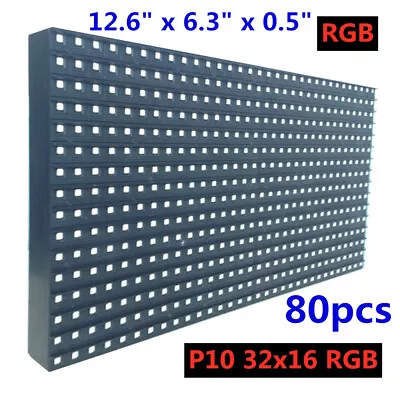 80pcs Outdoor LED Display P10 Medium 32x16 RGB LED Matrix Panel 12.6  X 6.3   • $1553.51