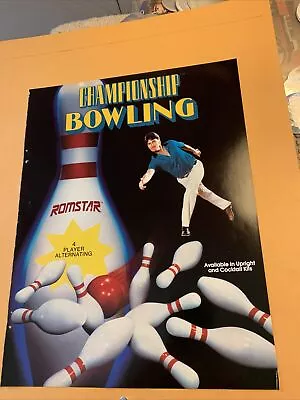 11-8 1/4'' Championship Bowling Castle Of Dragon Arcade  Game  FLYER AD • $3.49