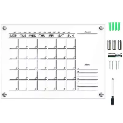 1PC Fridge Calendar Writing Board Nails Pen Board Weekly Dry Erase Board • $13.34