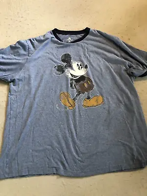 Mickey Mouse Shirt Men's 2XL Blue Ringer Disney Disney World • $16.99