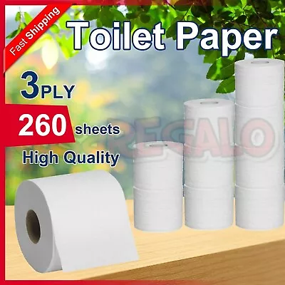 $48.95 • Buy 48 Rolls Toilet Paper Rolls Softness Sanitary 3 PLY 260 Sheets