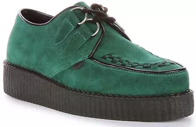 Underground Wulfrun Single Creeper Sole Suede Leater Flat Dark Green UK 3 - 12 • £199.99