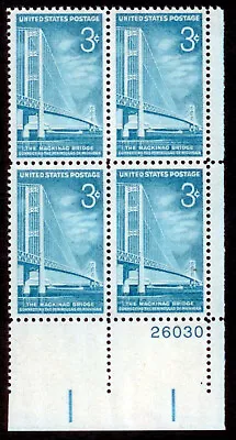 US #1109 Mackinac Bridge Plate Block Of 4 MNH Stamps (b-3) • $0.23