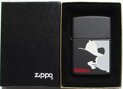 *NEW* Marlboro Man Zippo Lighter Matte Black W/box (1992) (Free Shipping) • $47.99
