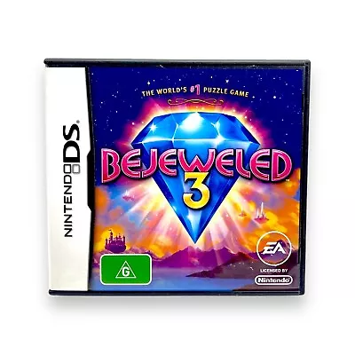 Bejeweled 3 (Nintendo DS 2DS 3DS) Complete With Manual - Tested & Working! • $22.99