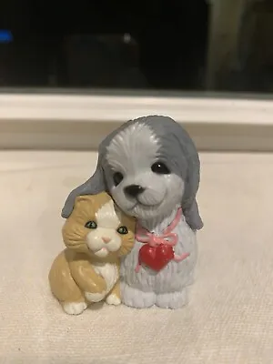 VTG 1989 Hallmark Merry Miniature Valentine Dog & Kitten  • $6