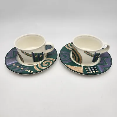 Mikasa Intaglio CAC18 Life Style Cup And Saucer Set Of 2 • $4.95