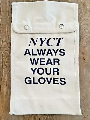MTA New York City Transit Subway Bus Canvas Gear Glove Bag With Steel Belt Clip • $43.50