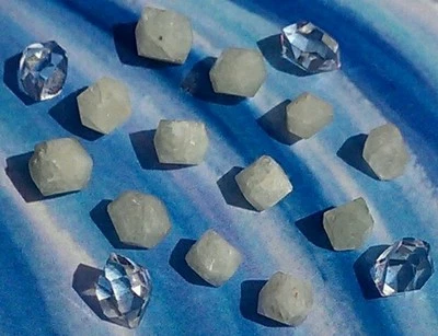 £67.20 • Buy Angel White Rhodizite And Herkimer Diamond Kit. Meditation Crystal Healing Reiki