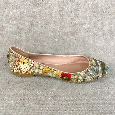Miz Mooz Shoes Womens 8.5 Brilliant Ballet Flat Sequin Embroidered RoundToe Boho • $31.96