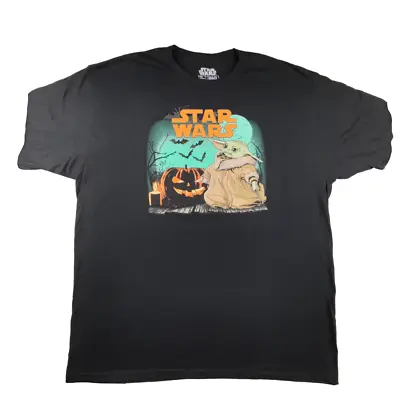 Mad Engine Star Wars Mandalorian Baby Yoda Halloween T Shirt Size XXL 2XL Black • £16.14