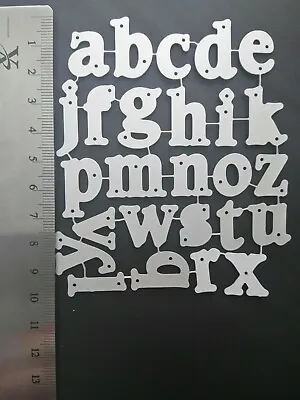 26 Piece Alphabet Die Set Lower Case Metal Cutting Die Cutter Uk Fast Post • £7.99