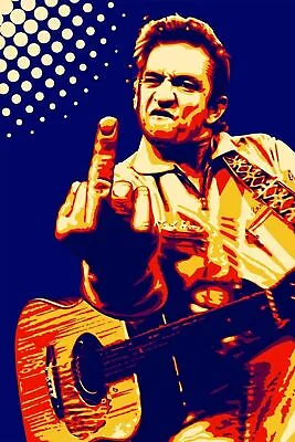Johnny Cash High Quality Poster Choose Your Size A4 A3 And A2 Poster Only • $23.90