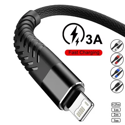 $7.99 • Buy Braided USB Charging Charger Cable Cord For IPhone 14 13 12 11 Pro Max XR 8 IPad