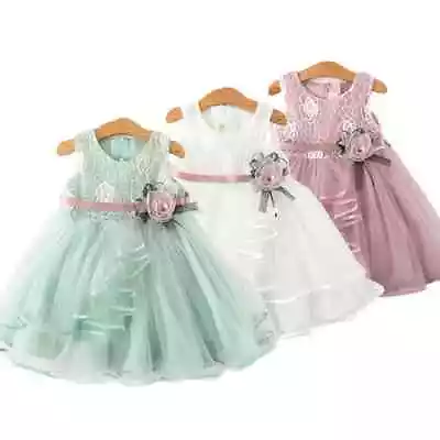 Baby Girls Dress Casual Costume Kids Dresses For Girls Flower Baby Dress Girl • £11.34
