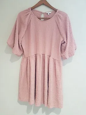 Pretty Next Dusky Pink Crepe Feel Longline Tunic Top Plus Size 18 • £12.50