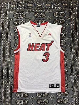 Vtg Adidas Dwayne Wade Miami Heat Jersey Size M • $39.99