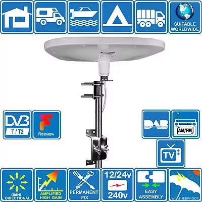 £77.02 • Buy TravelAir-II DIGITAL ACTIVE OMNIDIRECTIONAL HD TV AERIAL MOTORHOME CARAVAN BOAT