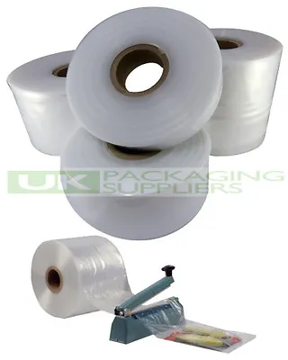 2 SMALL ROLLS OF 6  CLEAR LAYFLAT TUBING 500gauge POLYTHENE PLASTIC 168 METRES • £75