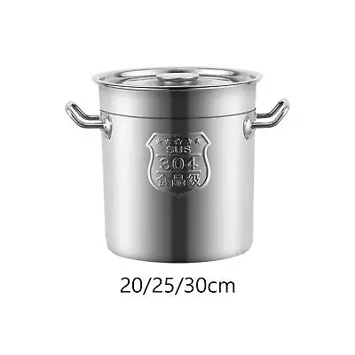 304 Stainless Steel Soup Pot Cooking Stew Soup Polished Heavy Duty Large Wide • $59.94