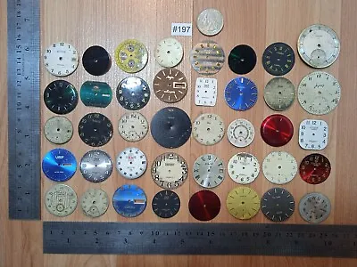 #197/ 40 Vintage/Antique Clock Faces For Repair/Parts Steampunk/Altered Art. • $20.50