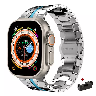$31.89 • Buy Stainless Steel Metal Band Strap For Apple Watch Ultra 8 7 6 5 4 3 2 SE 45/49mm