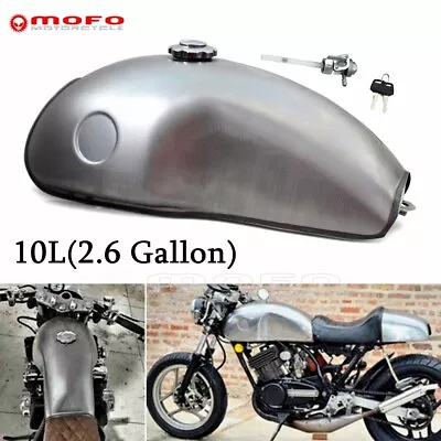 $234.99 • Buy 10L/2.6Gal Fuel Tank Gas Cap Kit For Cafe Racer Honda Yamaha RD50 RD350 RD400
