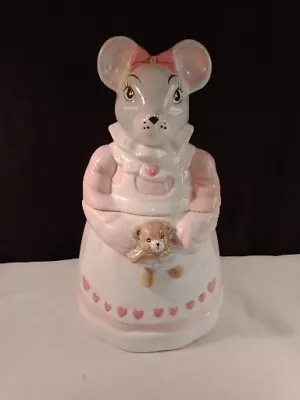 Mouse Cookie Jar - House Of Lloyd 1990 With Teddy Bear • $12