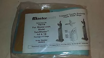 Mastercraft 398942 - TM-59 Vacuum Bags For TwinMaster 14 &18 (Package Of 5) • $9.95