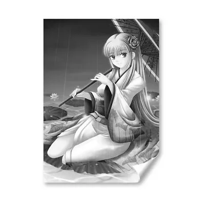 A5 - BW - Cartoon Anime Girl Japanese Print 14.8x21cm 280gsm #38761 • £3.99