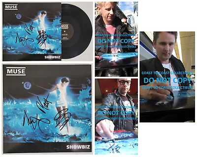 Muse Signed Showbiz Album Vinyl Record COA Proof Matt Bellamy Chris Dominic • $949.99