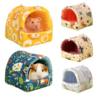 Small Animal Sleeping Bed Hamster House Guinea Pig Nest Rabbit Mat Mini Cage • £3.35