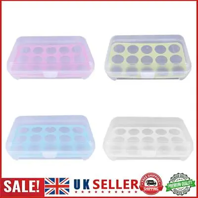 Plastic Egg Storage Box Egg Cartons Food Holder Fridge Kitchen Supplies GB • £5.28