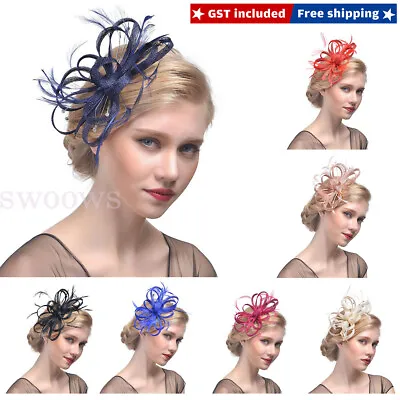$15.52 • Buy Women Headdress Flower Hair Headband Clip Fascinator Party Hair Accessories Hat
